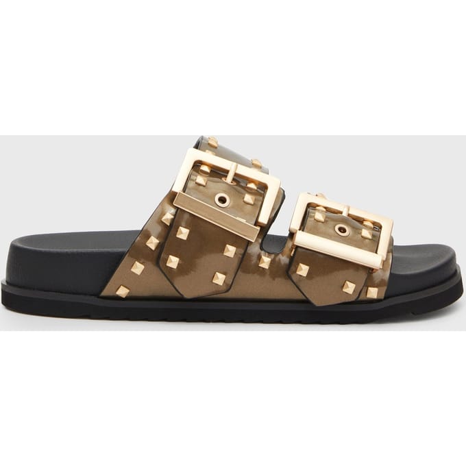 AllSaints Sian Stud Met Sandal Warm Brass Größe: 38 | Sandalen Outlet | Damen | Braun