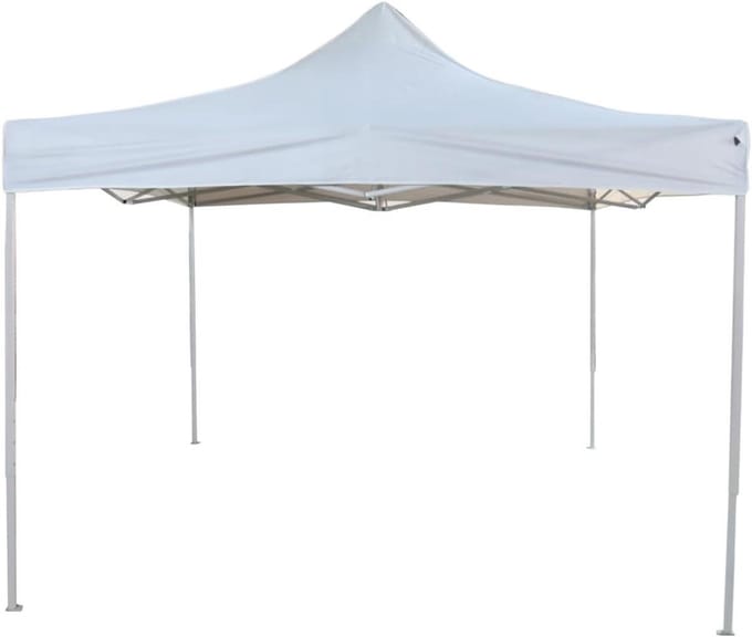 Partytent Easy-Up - Harmonica tent - Feestjes Buiten - Waterafstotend Doek - 3 x 3 Meter - Wit
