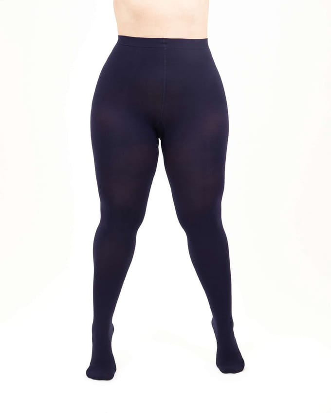 Giulia - Positive Micro 3D 70den Panty (enkel in grote maten) - Navy - 2XL