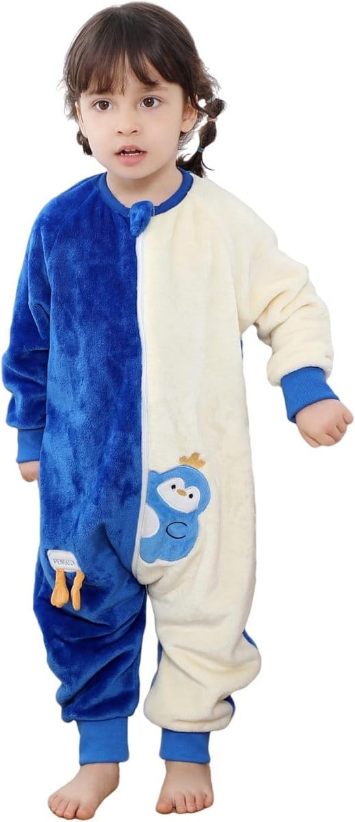 Baby Slaapzak met Benen Flanel Pinguïn Pyjama 4-5 Jaar