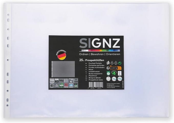 25x Stevige A3 Documentmap Portefeuilles - Genananaaide Vouwmap voor Papieren