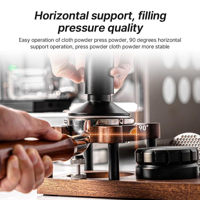 Espresso Tampstation met 2 Houders voor Distributietools 51-58mm Universele Filterdragerhouder Rectangular