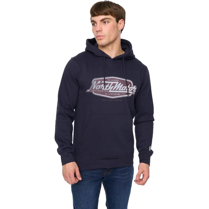 Crosshatch Heren Hellmere Hoodie (Marineblauw)