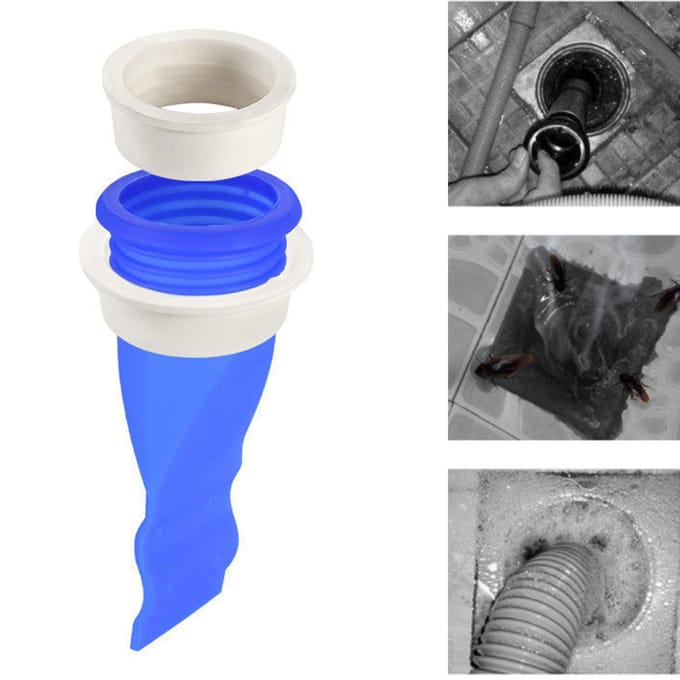 Noyau de bonde de sol anti-odeur Anti-refoulement Bouchon d'évier en silicone Filtre d'évier Passoire Égout blue