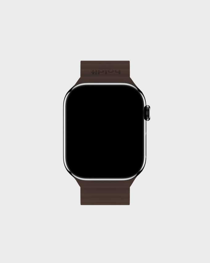 Holdit Siliconen bandje magneet voor de Apple Watch | 38/40/41/42 mm - Chocolate / Black