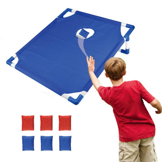 Draagbare Cornhole Set met 1 Cornhole Spelbord en 6 Zakjes voor Tuinwerp Spel