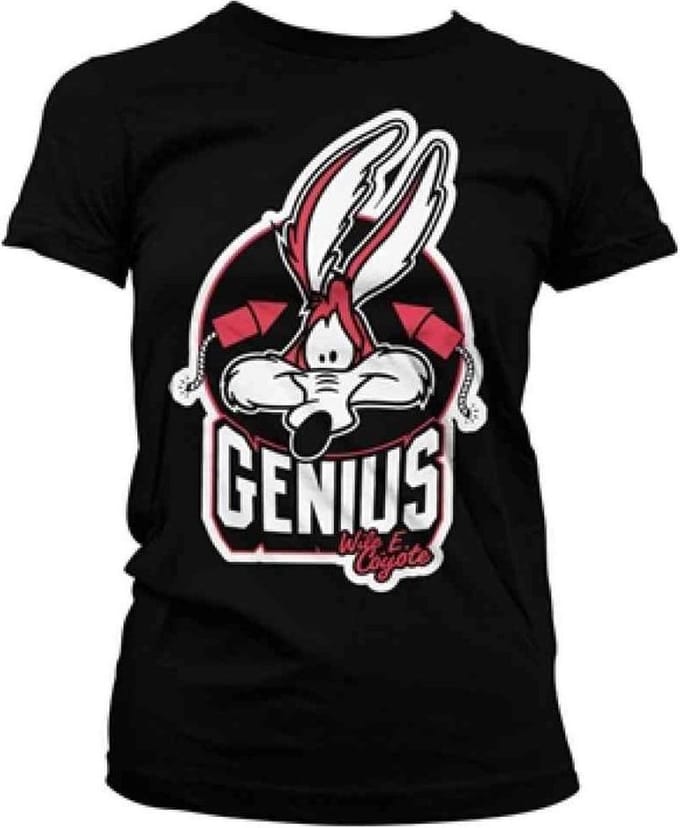Looney Tunes Dames Tshirt -S- Wile E. Coyote Genius Zwart