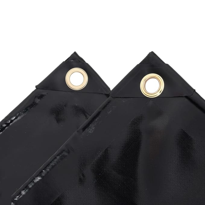vidaXL - Zeilen - Zwart - 3 - x - 4 - m - Canvas - met - PVC-coating