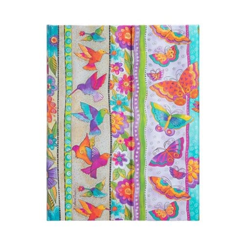 Paperblanks cahier, formaat 18 x 23 cm., uitvoering laurel burch collection - hummingsbirds