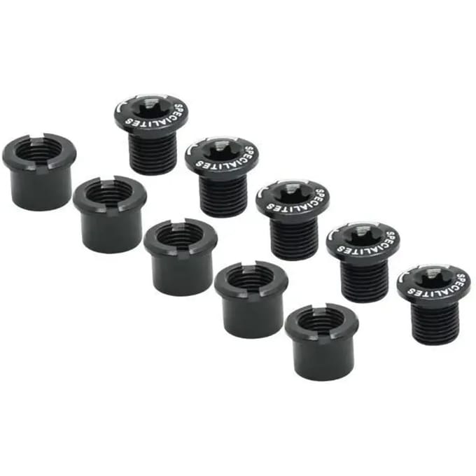 Set van 5 aluminium crankstel schroeven compatibel met 5-spaaks dubbele kettingbladen Specialités T.A.