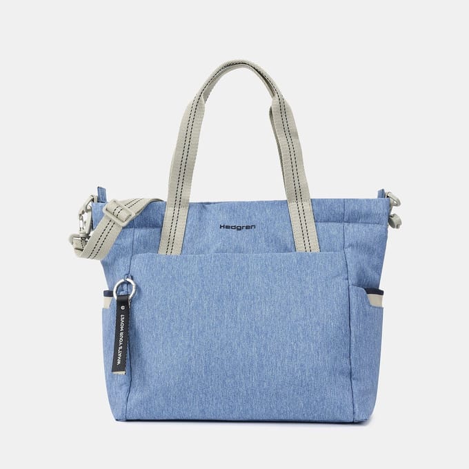 Hedgren PUFFER Tote Bag – Gewatteerde shopper – Waterafstotend – Lichtgewicht – Blau Horizon