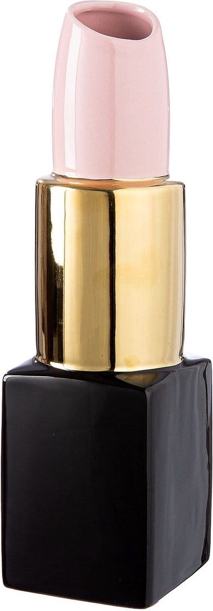 Gilde Handwerk - Vaas - Lipstick - Lippenstift Vaas - Keramiek - 30x9 cm