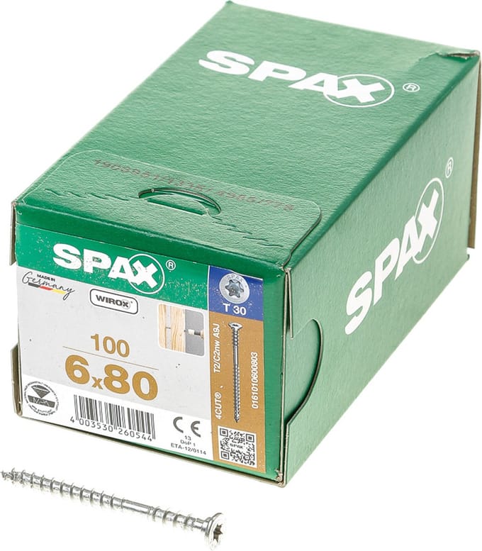 Spax stelschroef pk T30 6x80