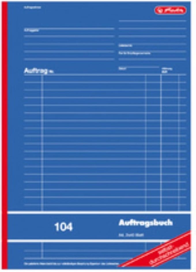 Bestelboek merk Herlitz, formaat A5, 120 vellen.