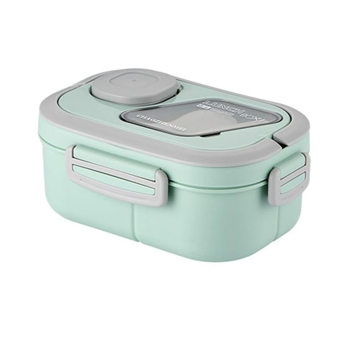 Draagbare lunchbox Compartiment Tarwestro Bento Draaggreep Box Herbruikbare serviescontainers Maaltijd Snack Voedselcontainers gray