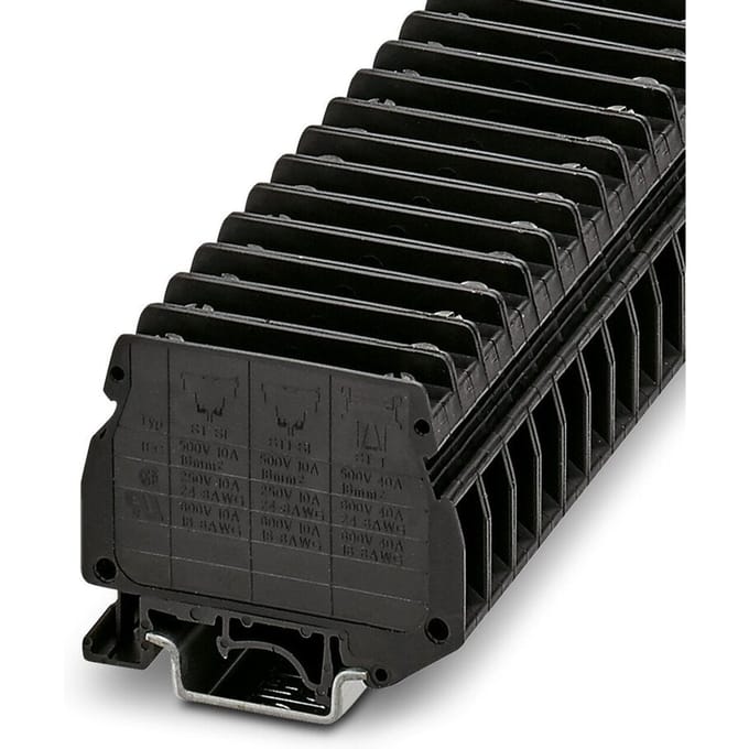 Phoenix Contact 0920083 Zekering-serieklem 10.2 mm Schroeven Zwart 50 stuk(s)