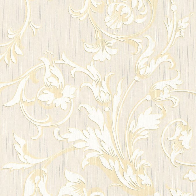 Textiel look behang Profhome 956337-GU textiel behang gestructureerd in textiel look mat crème goud beige 5,33 m2