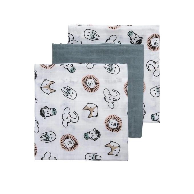 Meyco Baby Animal starterset - 9-pack - hydrofiel - multicolour