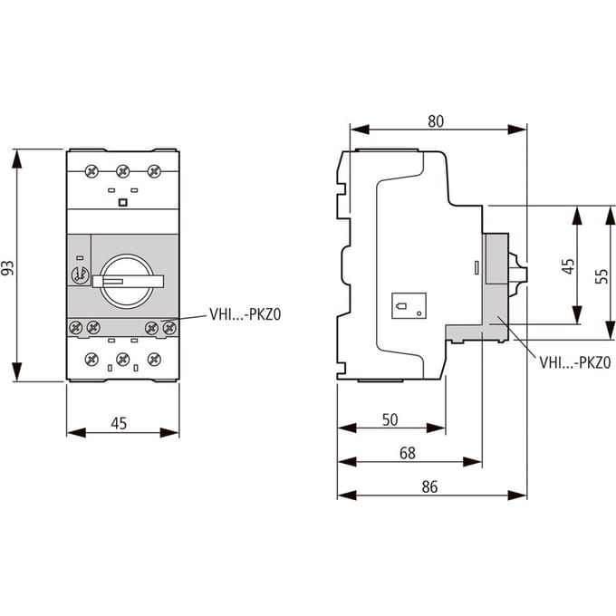 Eaton 072738 PKZM0-6,3 Motorbeveiligingsschakelaar Met draaischakelaar 690 V/AC 6.3 A 1 stuk(s)