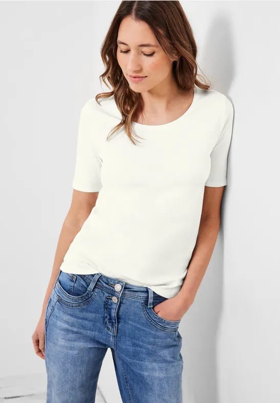 T-shirt in effen kleur