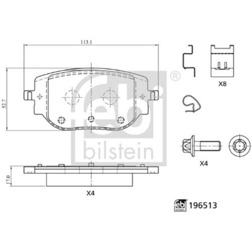 Remblokset FEBI BILSTEIN 196513