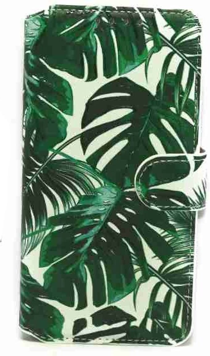 Cityhoesje – Bookcase iPhone 11 Pro – incl. Pasjeshouder Groene Bladeren