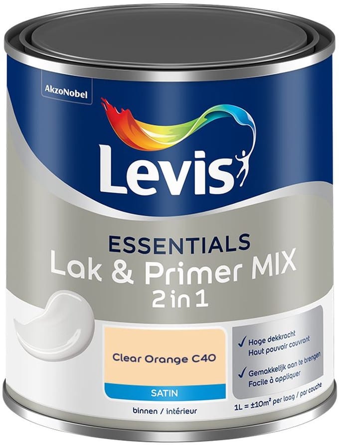 Levis - Essentials Lak & Primer Mix - Clear Orange C40 - Mengverf - 1 L
