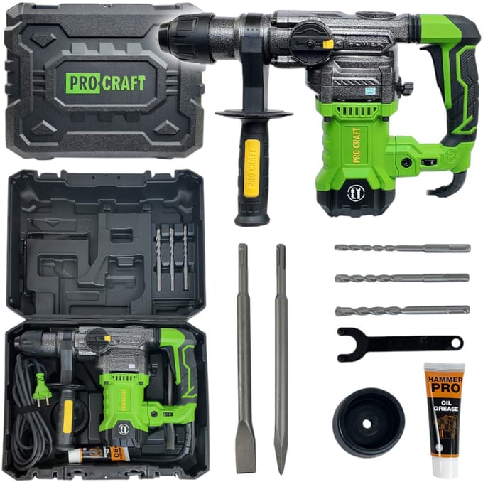Procraft BH1800 combihamer 1500 watt 5,5 joule SDS-Plus