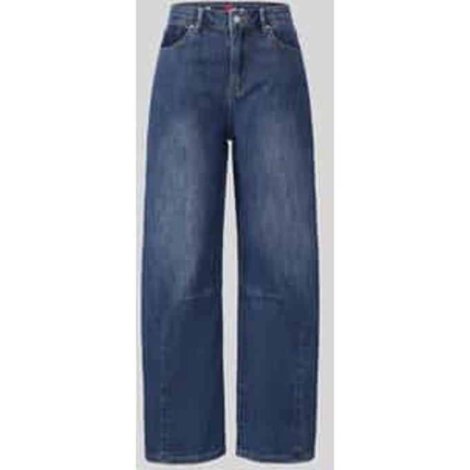 Barrel jeans van katoenmix