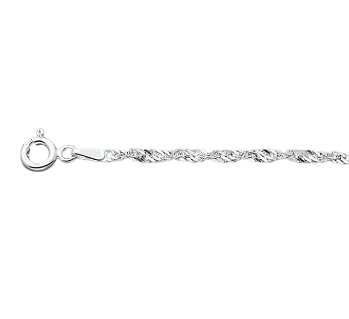 Zilver Gerhodineerde Collier singapore 2 1329703 45 cm