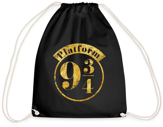 Harry Potter Perron 9 3/4 Faux Gouden Textuur Gymtas
