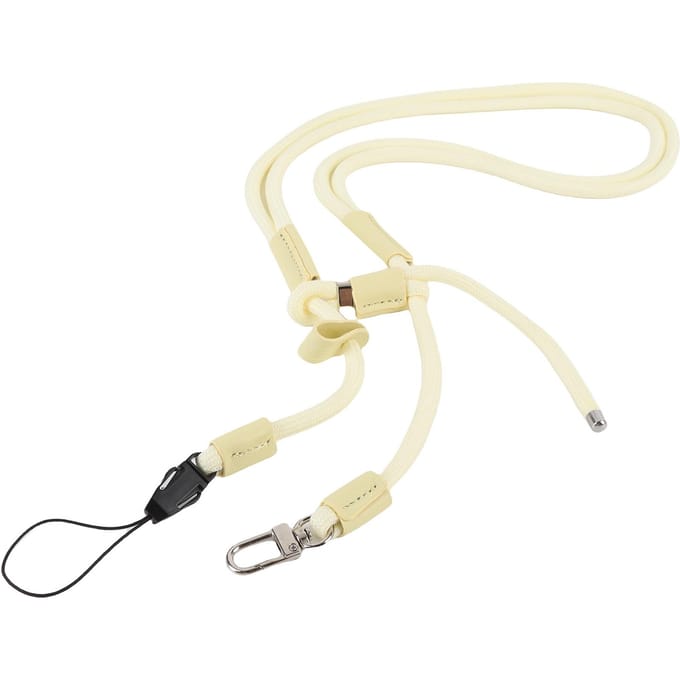 Lanière de poche à dégagement rapide réglable jaune Cordon anti-perte avec vis 1/4 pouce pour Pocket white