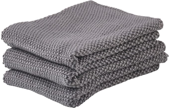 Zone Denmark Vaatdoek 27 x 27 cm 3 stuks Grey