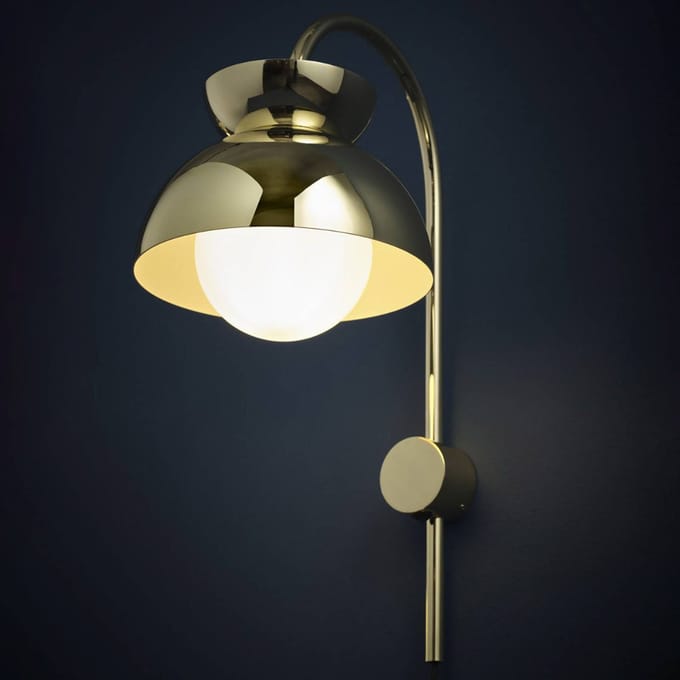 FRANDSEN wandlamp Butterfly, messingkleurig
