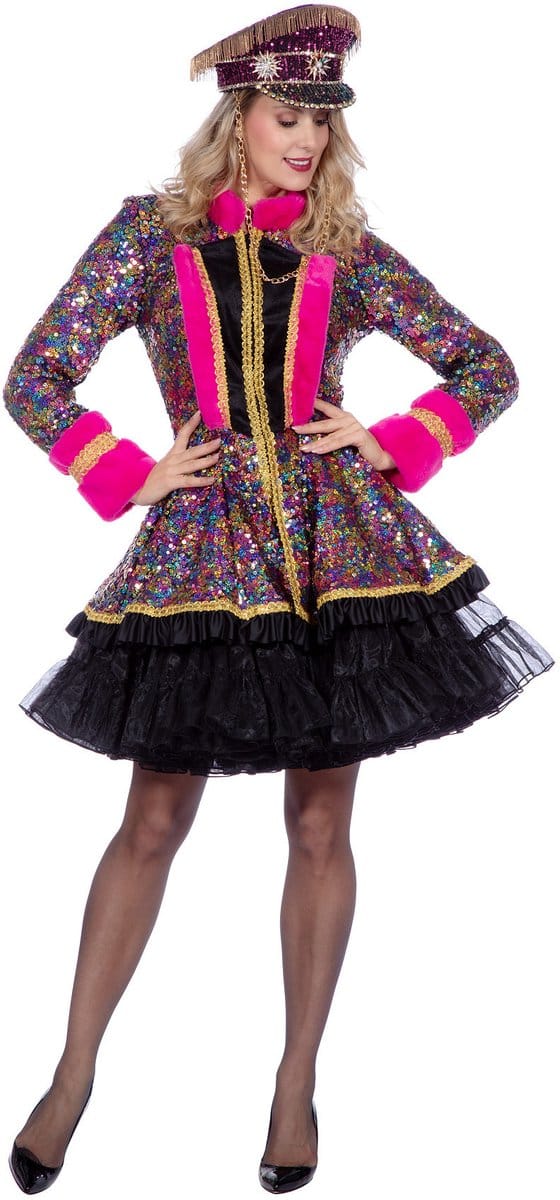 Carnavalsjas Pailletten Deluxe Dame Multicolour - Maat 48