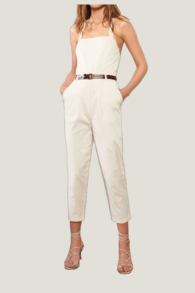 BA&SH Combinaison Chad Ecru Size: L | Jumpsuits Outlet | Dames | Wit