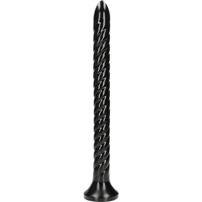 Swirled Anal Snake Dildo 40 cm - Zwart