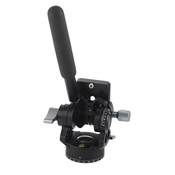 DT 03S SLR Camera Handgreep Hydraulische Statiefkop Aluminiumlegering Waterpas Videokop Draagbare Demping black