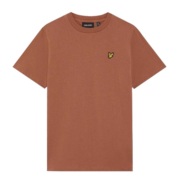 Lyle & Scott Geborduurd kinder/kinder Script T-shirt (Baksteen)