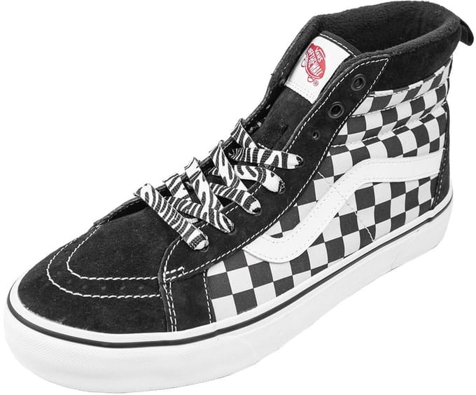 Platte schoenveters | Sneaker veters | Print: Zebra | Kleur: Zwart Wit | Lengte: 100cm