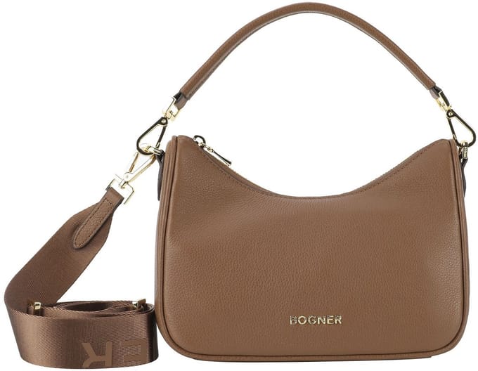 Bogner Leren Schoudertas Pontresina Lora Shoulderbag Cognac Lichtbruin