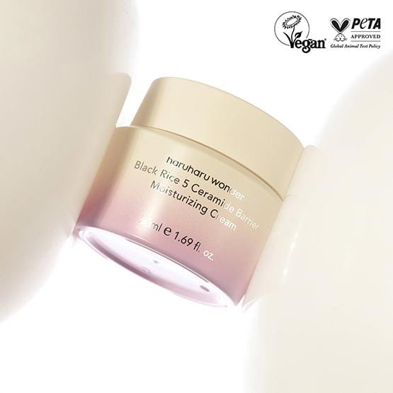 Haruharu Wonder Black Rice 5 Ceramide Barrièrecrème - Dagelijkse Koreanse Huidverzorging voor een Kalmerende & Langdurige Hydratatie, 50 ml