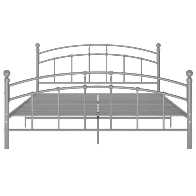 vidaXL - Bedframe - metaal - grijs - 180x200 - cm