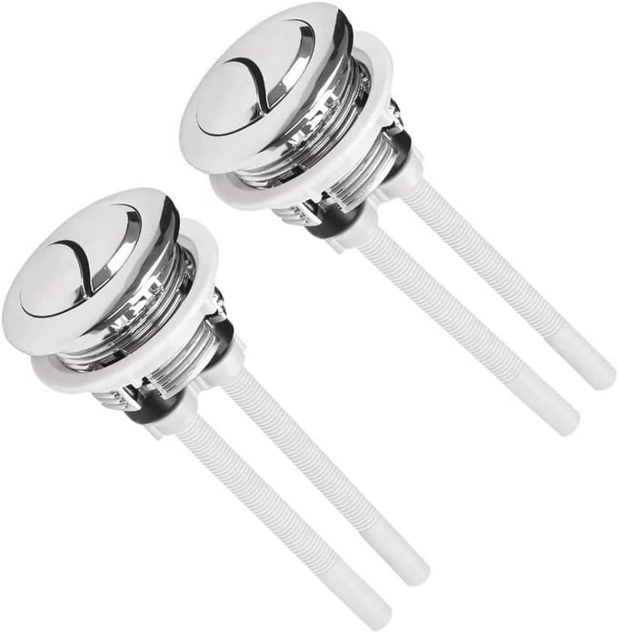 2x Universele Dubbele Spoelknop Toilet - 38mm Inbouw - Besparend Reserveonderdeel