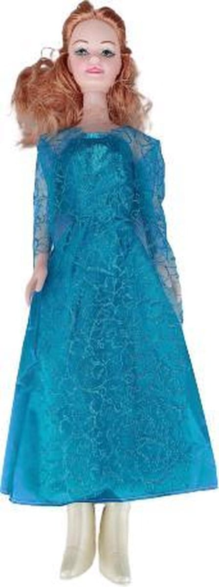 Prinsessen pop - Blauw - 55 cm