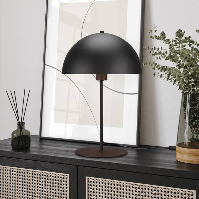 Trio Lighting NOLA tafellamp, hoogte 45 cm, zwart/goud