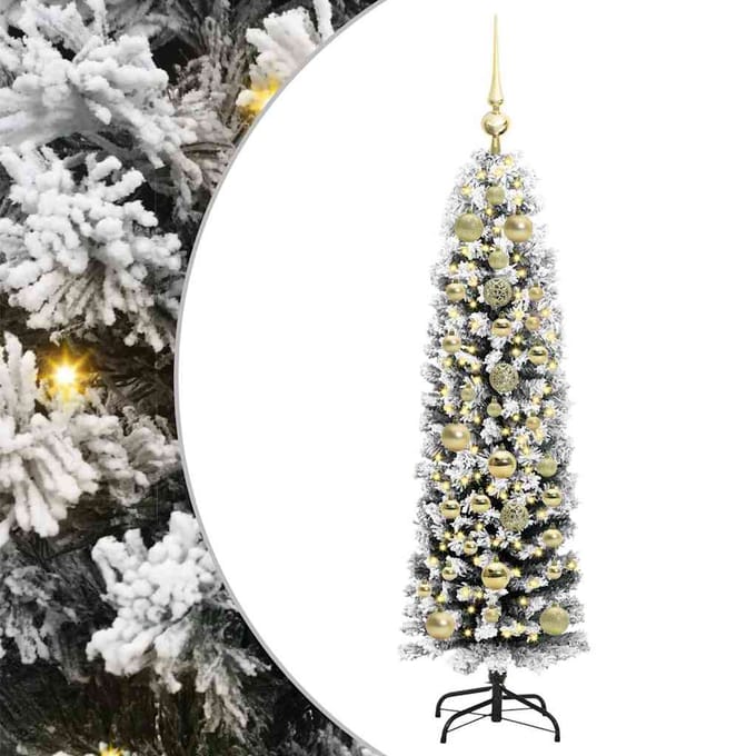 vidaXL - Kunstkerstboom - Groen - 150 - cm - PVC - en - Staal - en - Kunststof