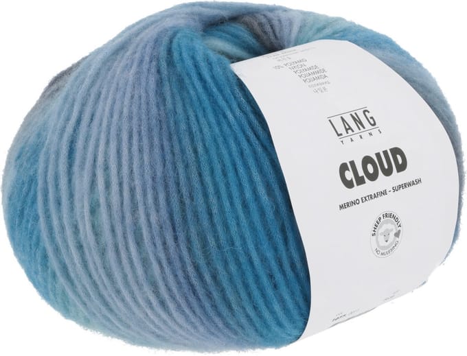 Lang Yarns Cloud - 11 Oceaan - Chunky / Dik Merinowol Garen met Kleurverloop