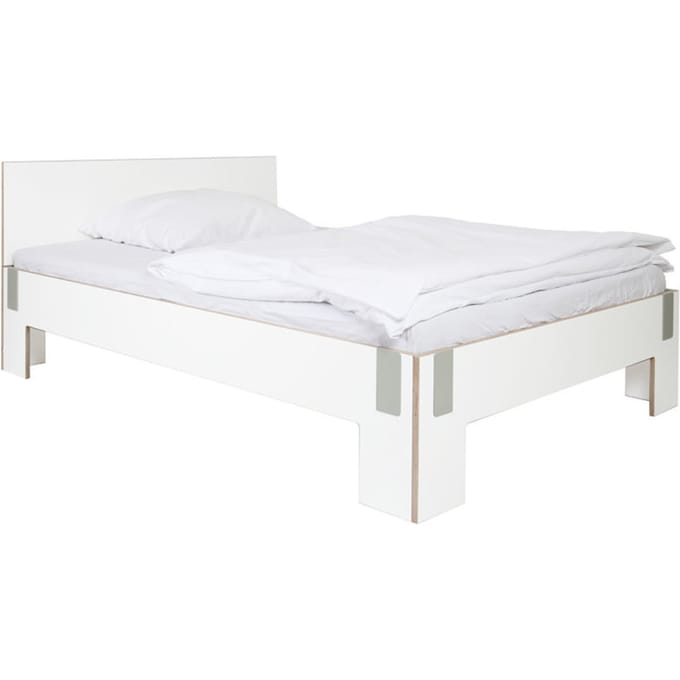 Moormann - Tagedieb bed met hoofdeind - wit (FU) - 200 x 200 cm