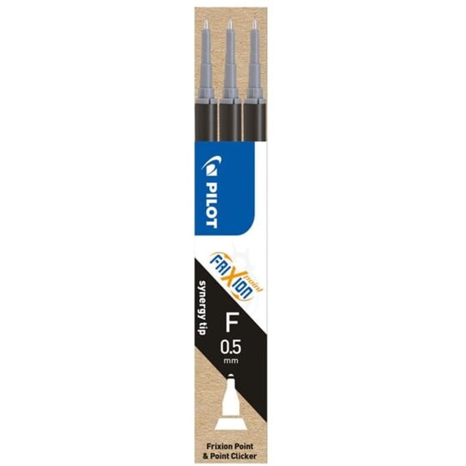 Set van 3 - Vulling FriXion Point - Zwart - Fijne penpunt